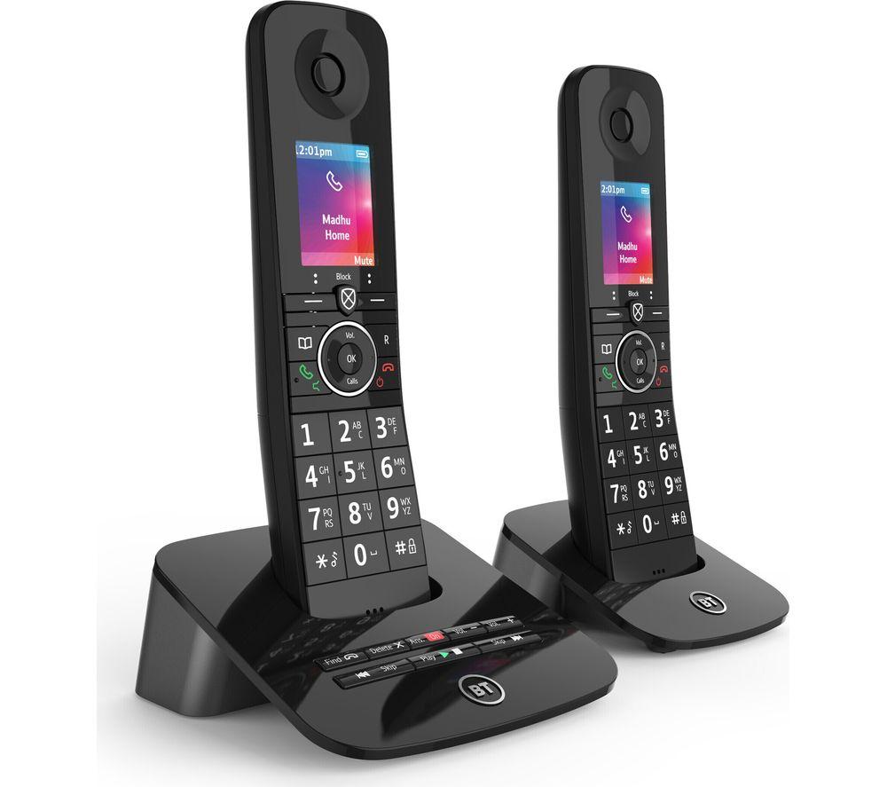 BT Premium 090631 Cordless Phone - Twin Handsets, Black image number 3 of 4