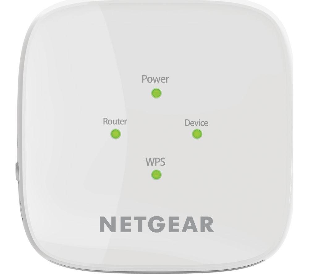 NETGEAR WiFi Extender Booster - Internet Booster To Increase WiFi Speed - WiFi Range Extender For Increased Coverage - WiFi Repeater - Easy Set Up With WPS, Wireless Plug In (EX6110)