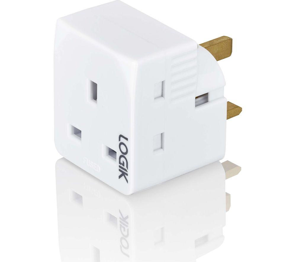 LOGIK L3WAYP18 3-Socket Plug Adapter - Twin Pack image number 3 of 4
