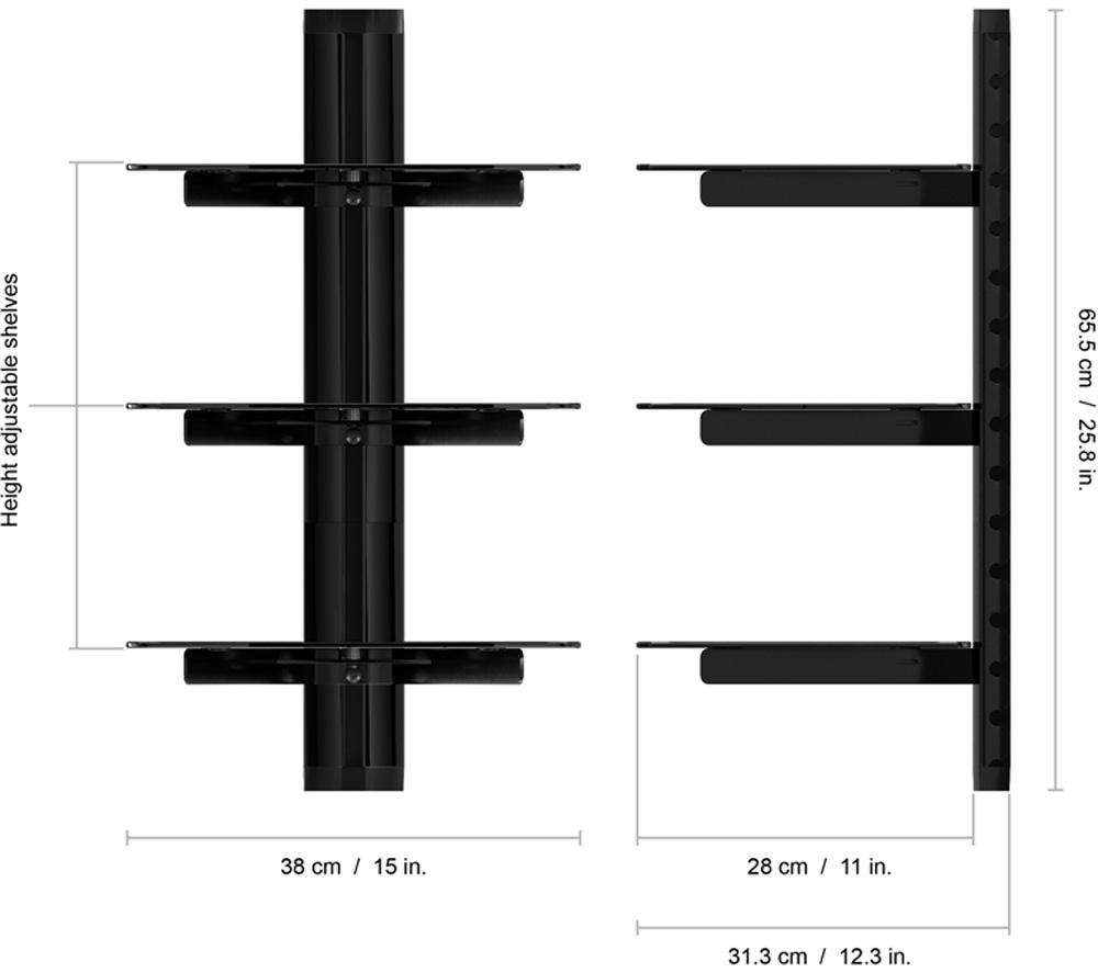 AVF AS300 Fixed AV Shelving Wall Mount image number 5 of 5