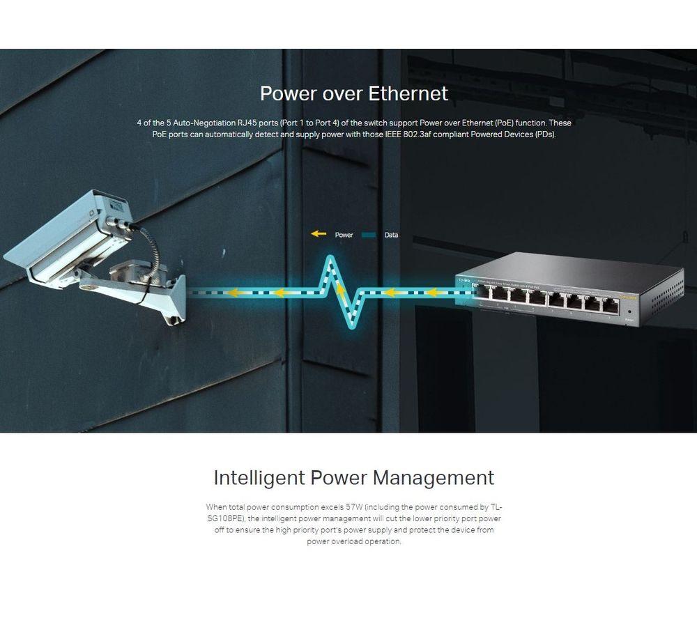 TP-LINK TL-SG108PE Managed Network Switch - 8 Port image number 6 of 6