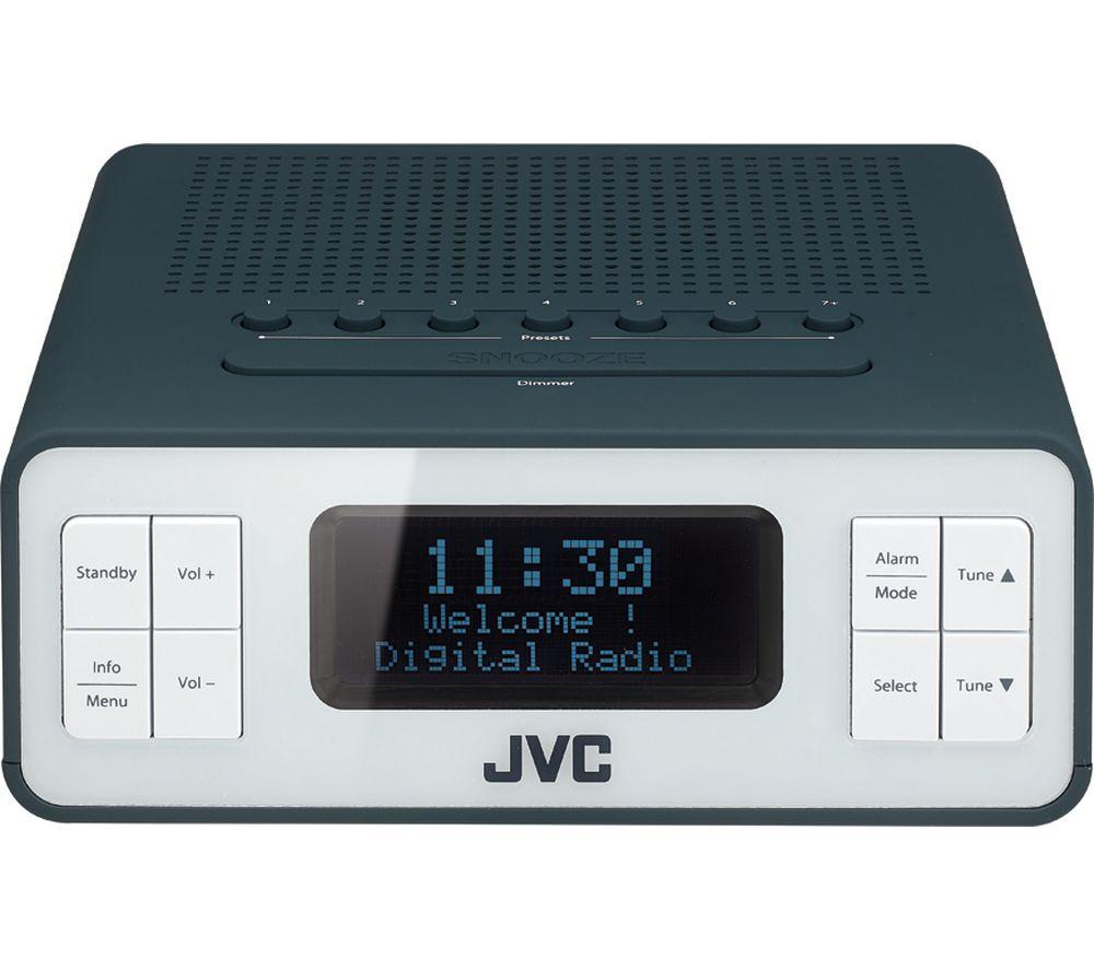 JVC RA-D38-H DAB/FM Clock Radio - Grey