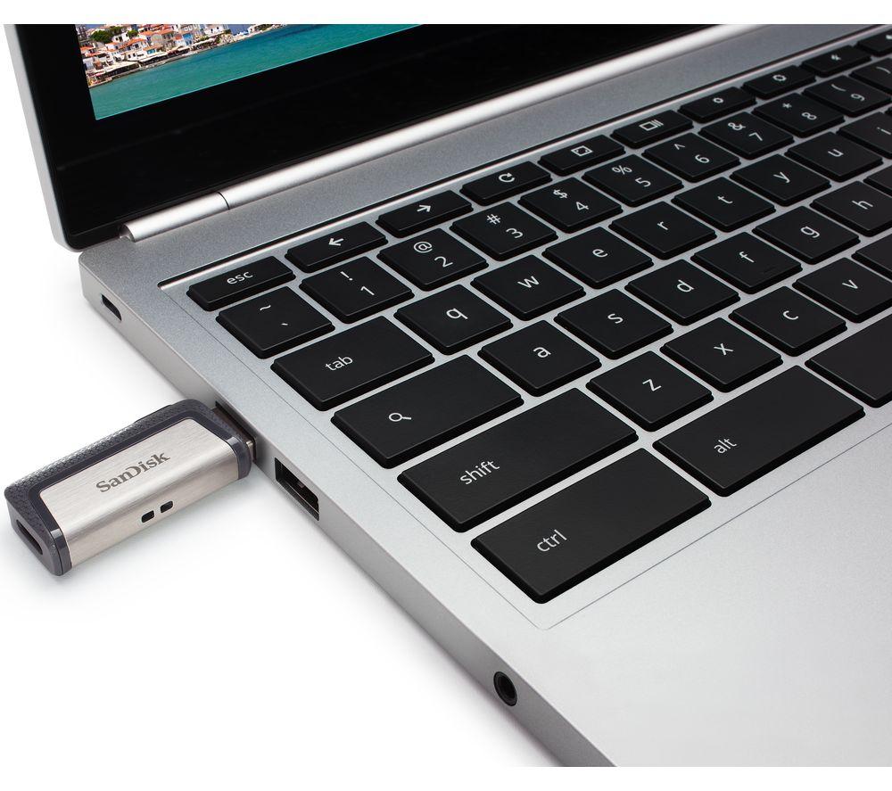 SANDISK Ultra USB Type-C & USB 3.1 Dual Memory Stick - 64 GB, Silver image number 4 of 5
