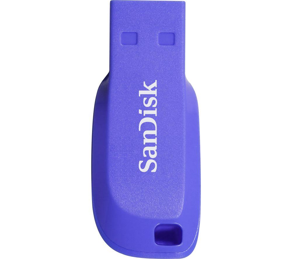 SANDISK Cruzer Blade USB 2.0 Memory Stick - 32 GB, Blue, Blue