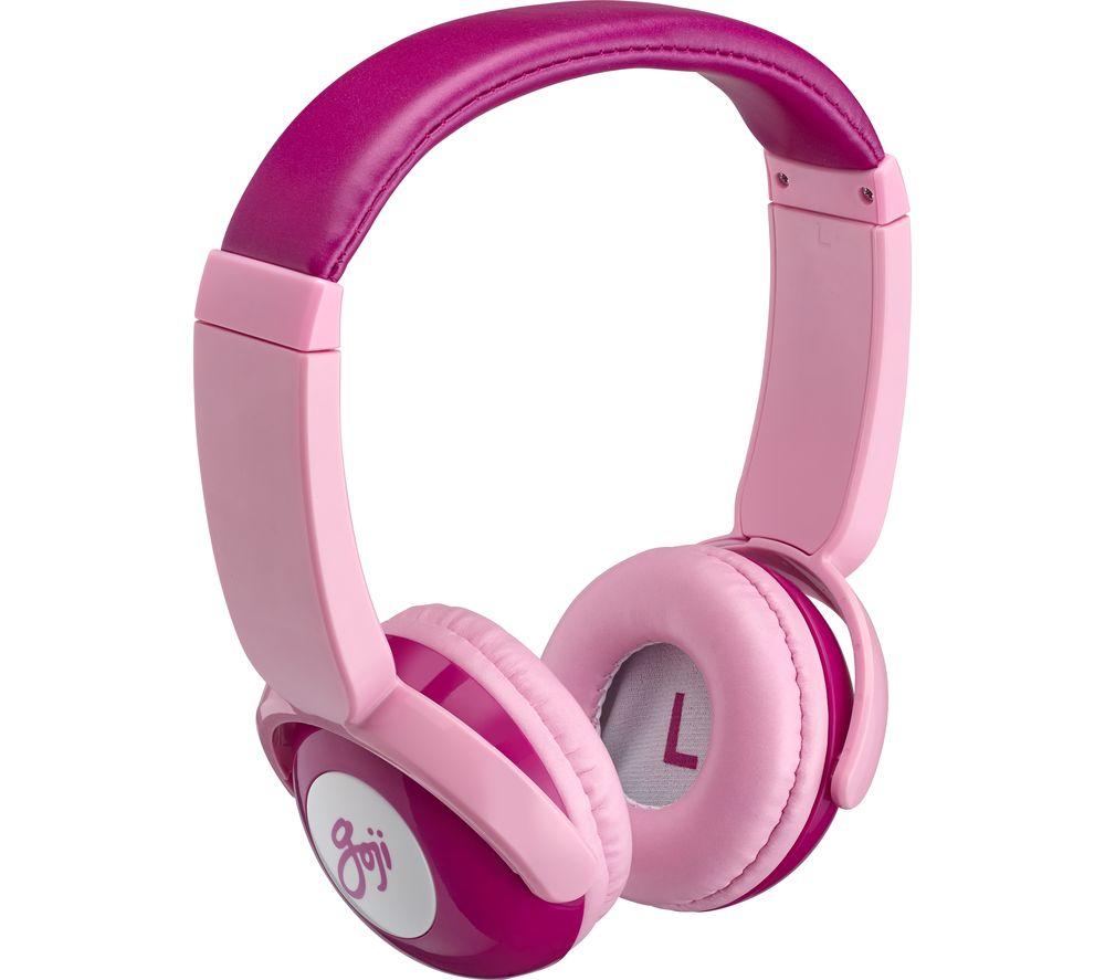 Wireless pink outlet headphones with mic