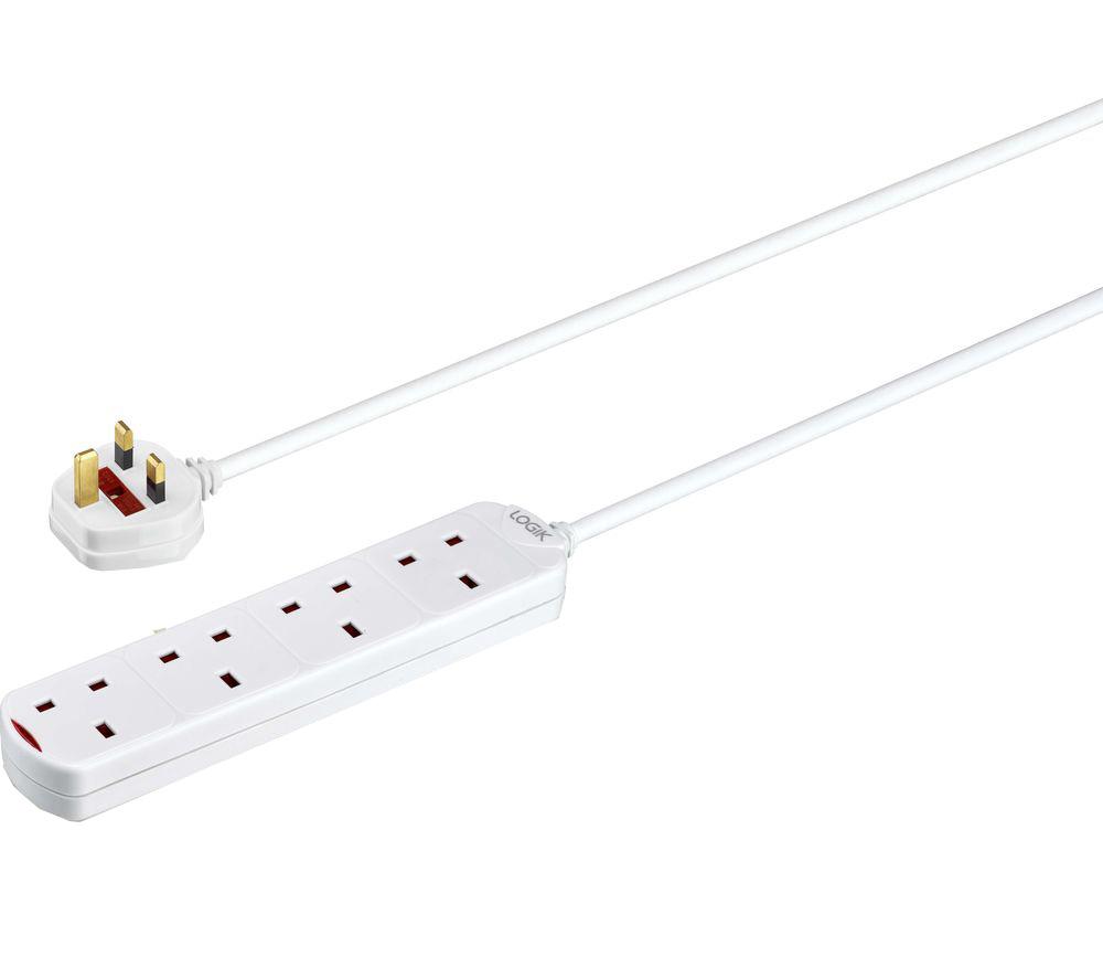 LOGIK L4WAY2M18 4-Socket Extension Lead - 2 m