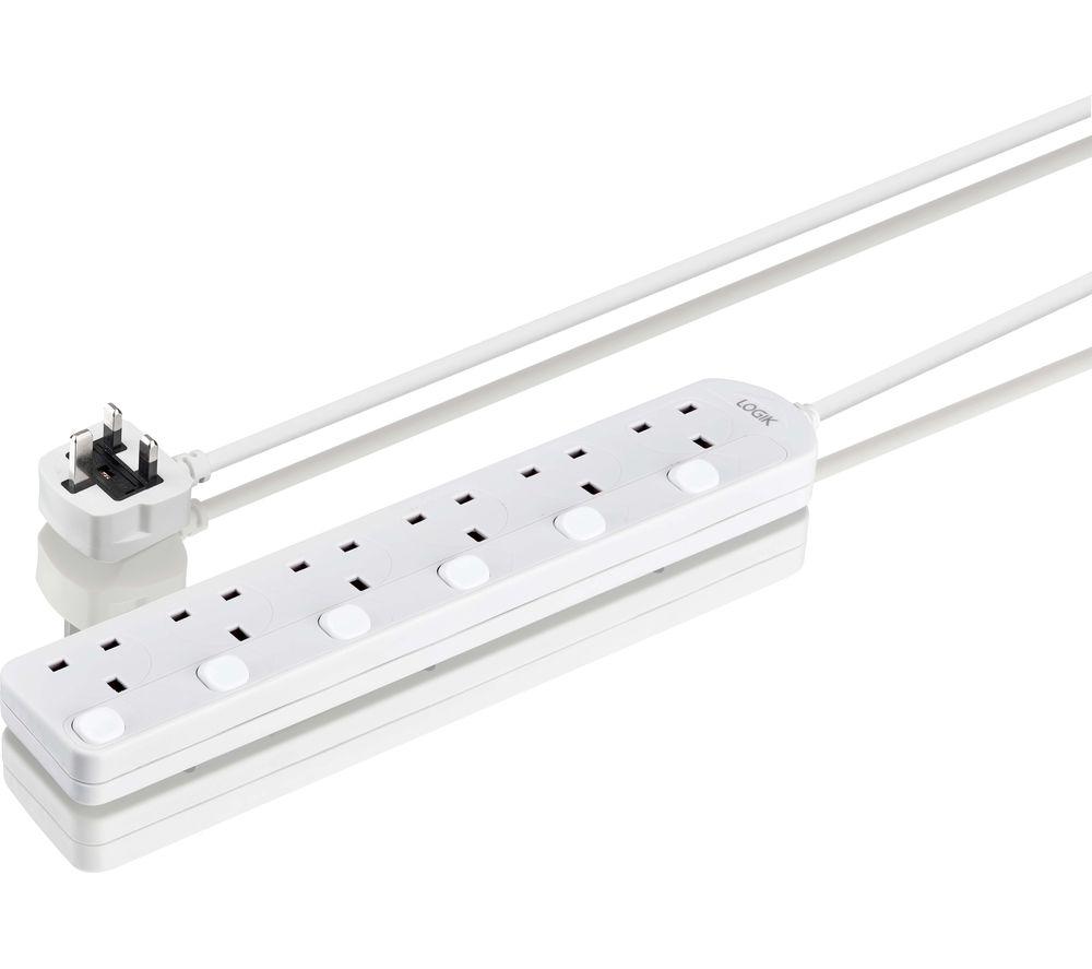 LOGIK L6WAY4S18 6-Socket Extension Lead - 4 m