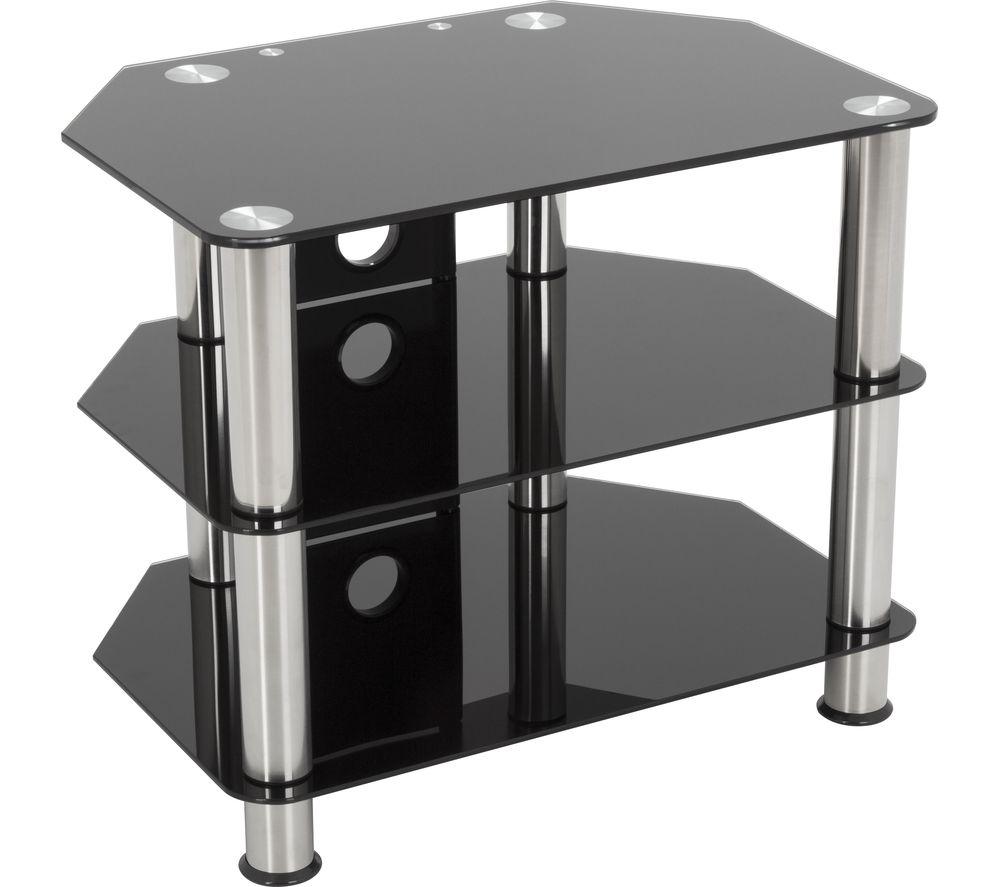 AVF 800 mm TV Stand for up to 43" TVs - Black & Chrome image number 3 of 8
