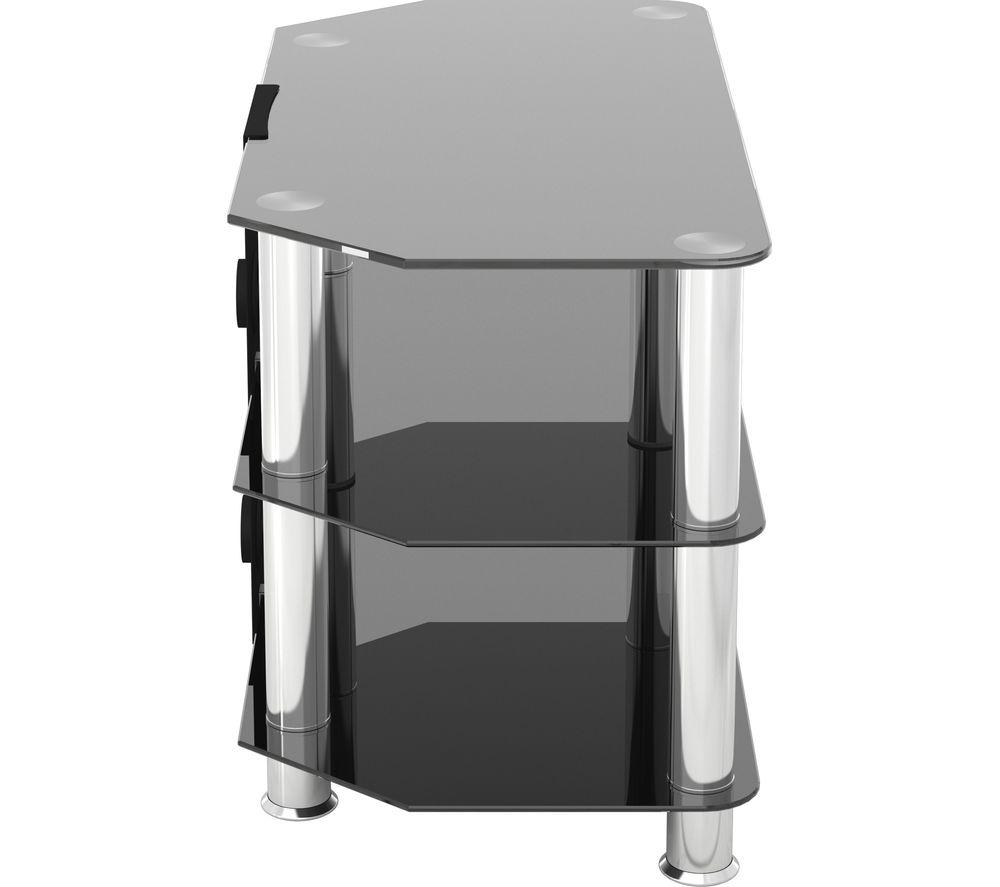AVF 800 mm TV Stand for up to 43" TVs - Black & Chrome image number 4 of 8