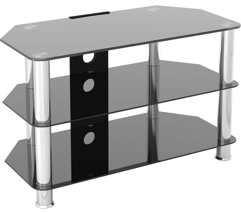 AVF 800 mm TV Stand for up to 43" TVs - Black & Chrome image number 5 of 8