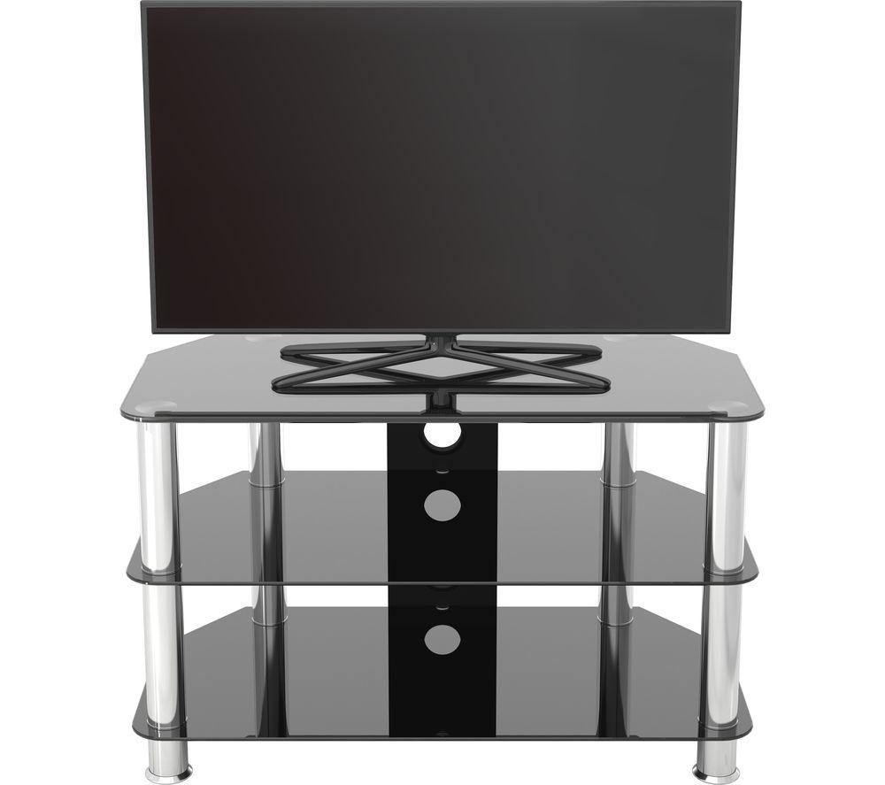 AVF 800 mm TV Stand for up to 43" TVs - Black & Chrome image number 6 of 8