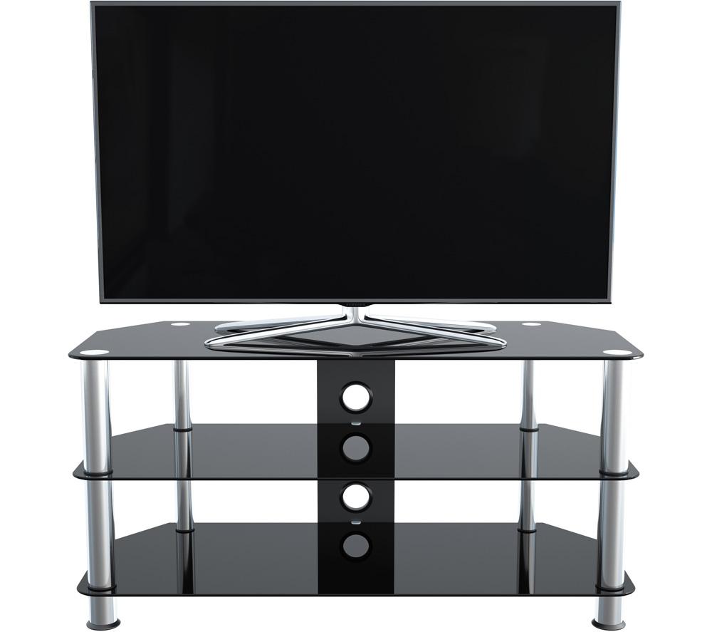 AVF 1000 mm TV Stand for up to 50" TVs - Black & Chrome image number 4 of 6