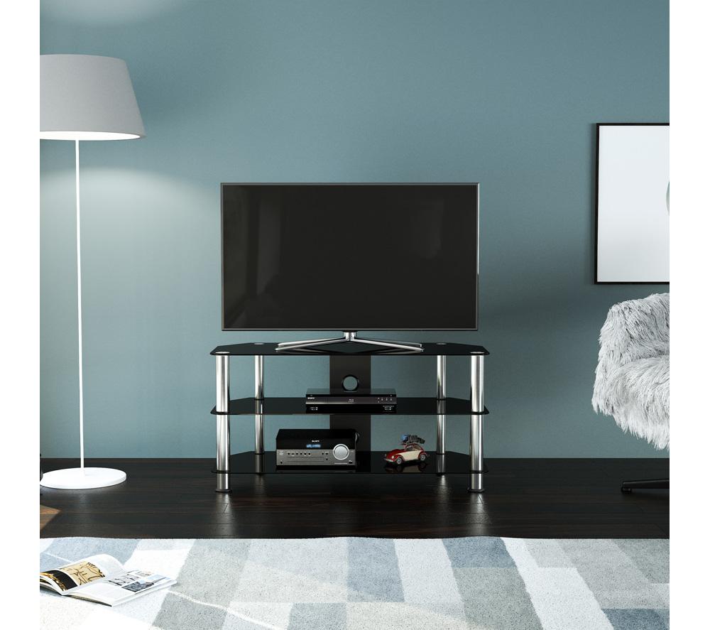 AVF 1000 mm TV Stand for up to 50" TVs - Black & Chrome image number 6 of 6