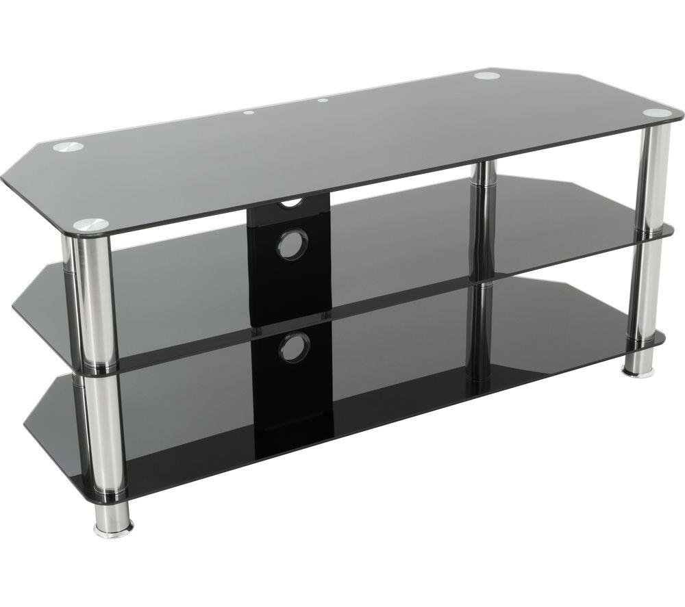 AVF 1400 mm TV Stand for up to 55" TVs - Black & Chrome image number 3 of 6