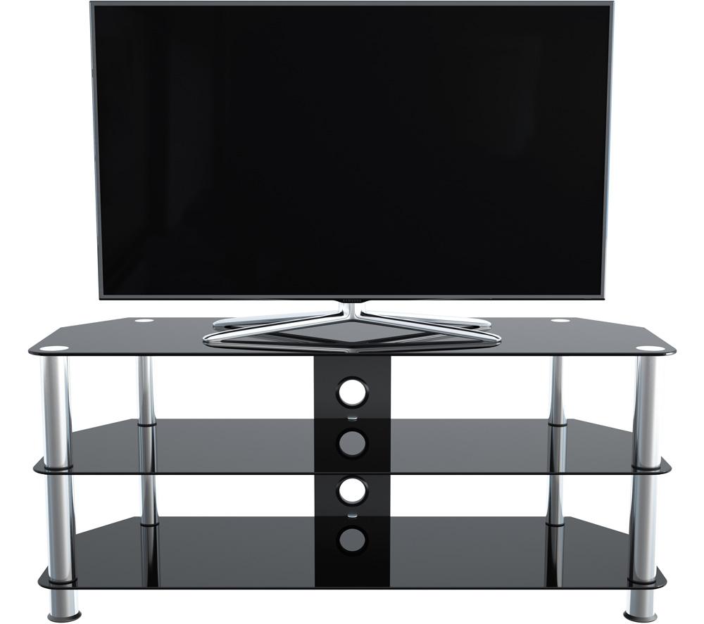 AVF 1400 mm TV Stand for up to 55" TVs - Black & Chrome image number 4 of 6