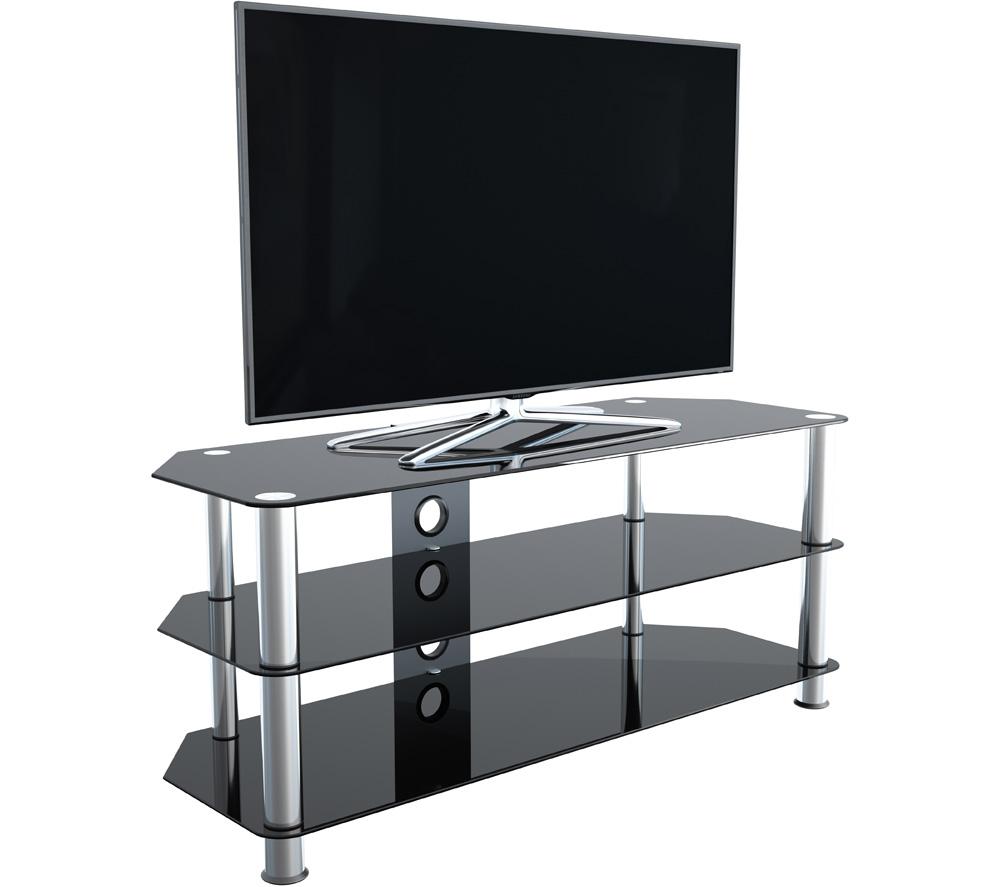 AVF 1400 mm TV Stand for up to 55" TVs - Black & Chrome image number 5 of 6
