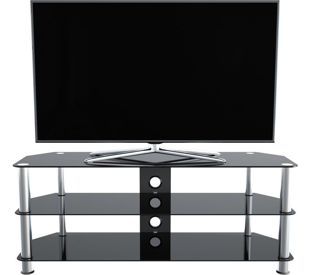 AVF 1250 mm TV Stand for up to 60" TVs - Black & Chrome image number 3 of 5