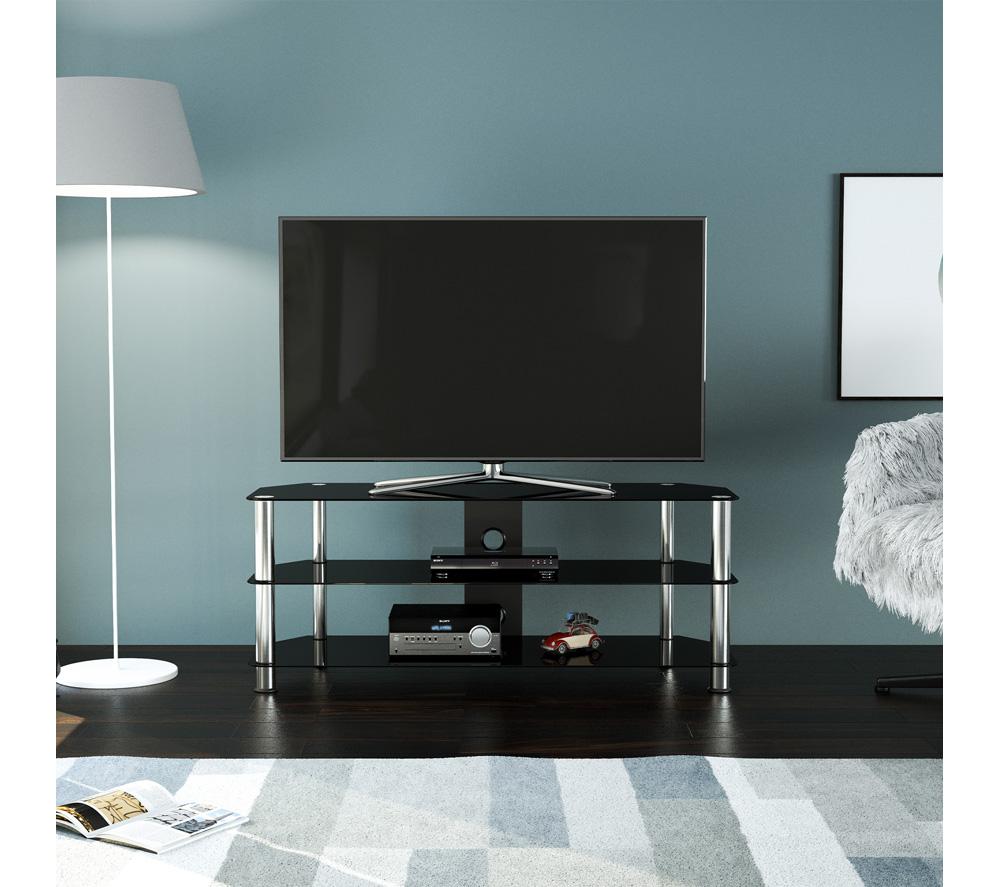 AVF 1250 mm TV Stand for up to 60" TVs - Black & Chrome image number 5 of 5