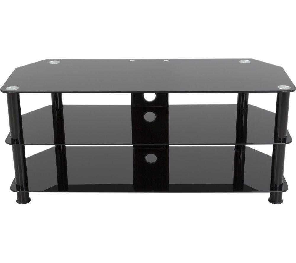 AVF 35796 Universal Glass and Legs TV Stand for up to 55 TVs - Black