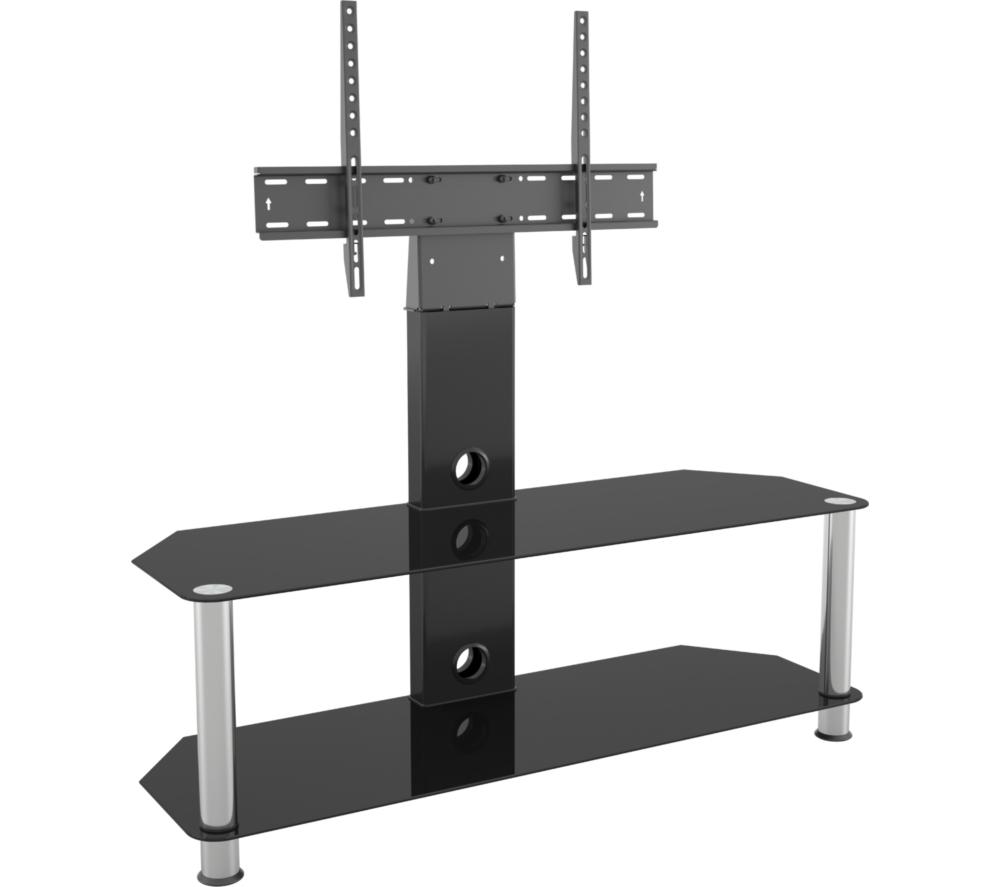 Avf 1140 Mm Tv Stand With Bracket For 32-65" Tvs - Black & Chrome, Black,Silver/Grey
