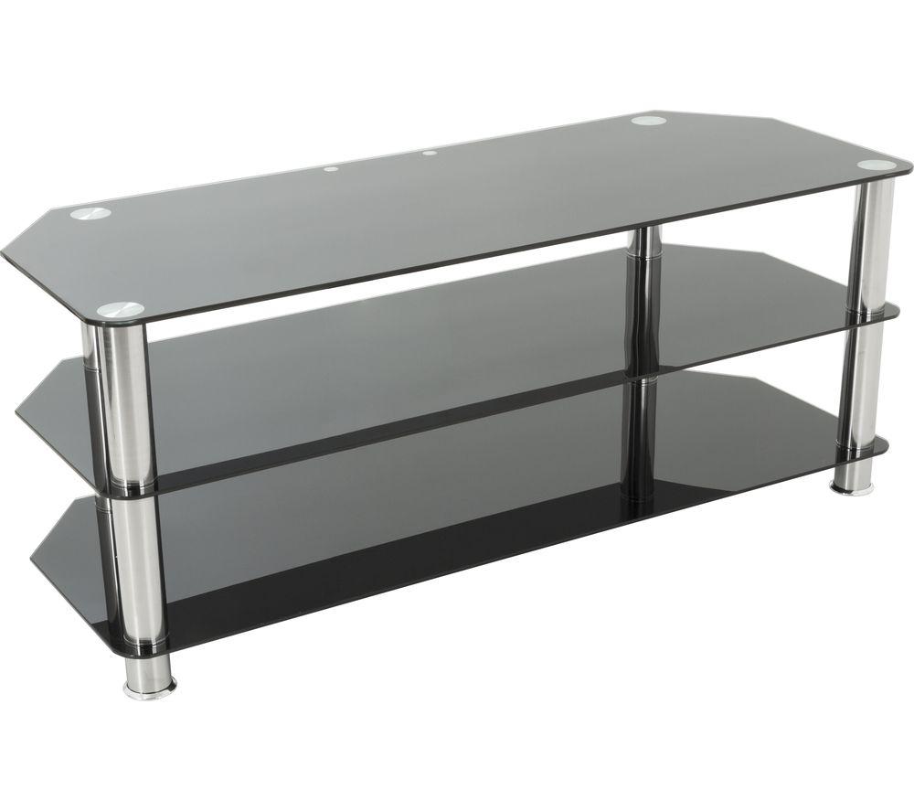 AVF SDC1250 1250 mm TV Stand for up to 60" TVs - Black & Chrome image number 3 of 6