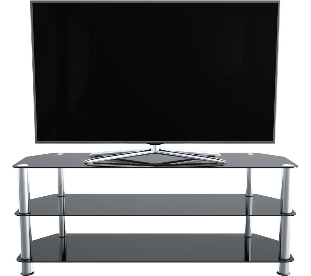 AVF SDC1250 1250 mm TV Stand for up to 60" TVs - Black & Chrome image number 4 of 6