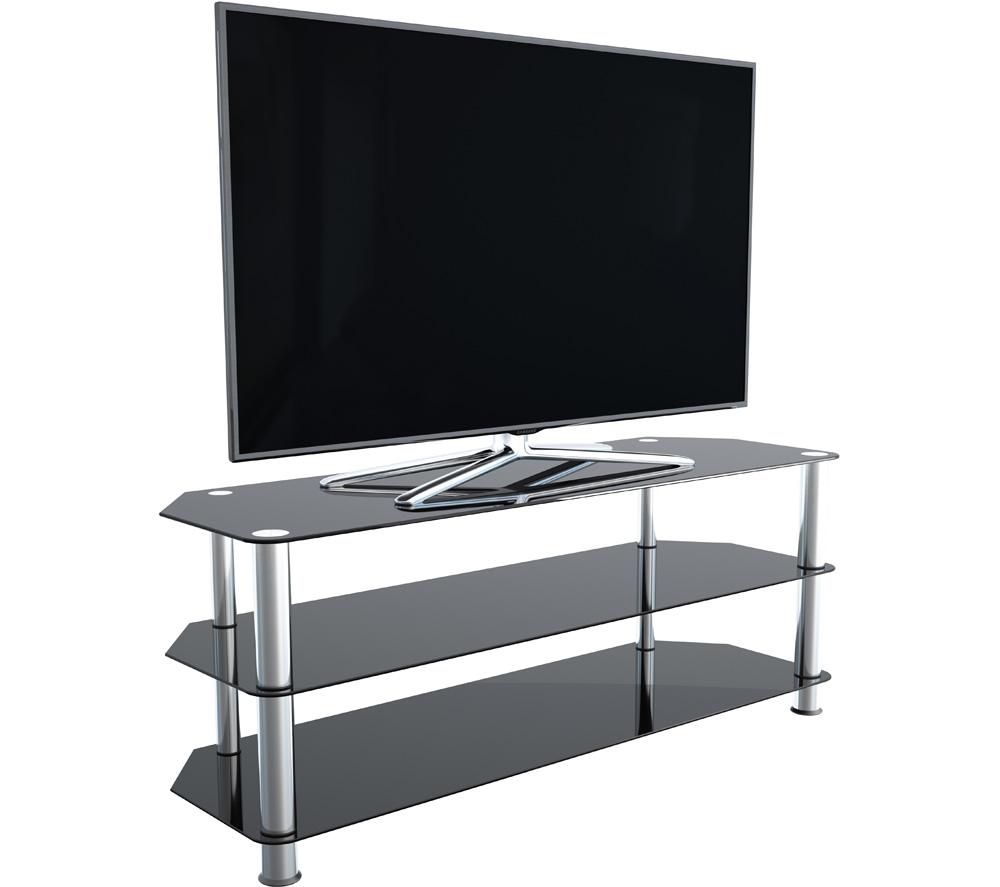 AVF SDC1250 1250 mm TV Stand for up to 60" TVs - Black & Chrome image number 5 of 6