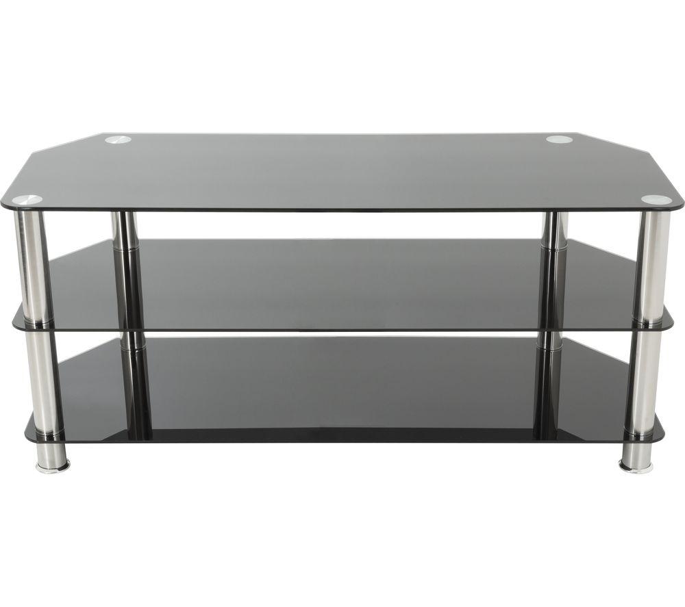 AVF Universal Black and Chrome TV Stand For up to 50 inch Plasma and LCD TVs