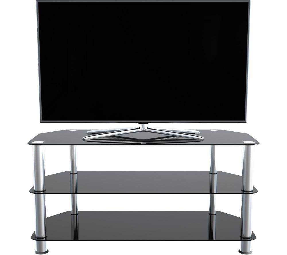 AVF SDC1000 TV Stand for up to 50" TVs - Black & Chrome image number 4 of 6