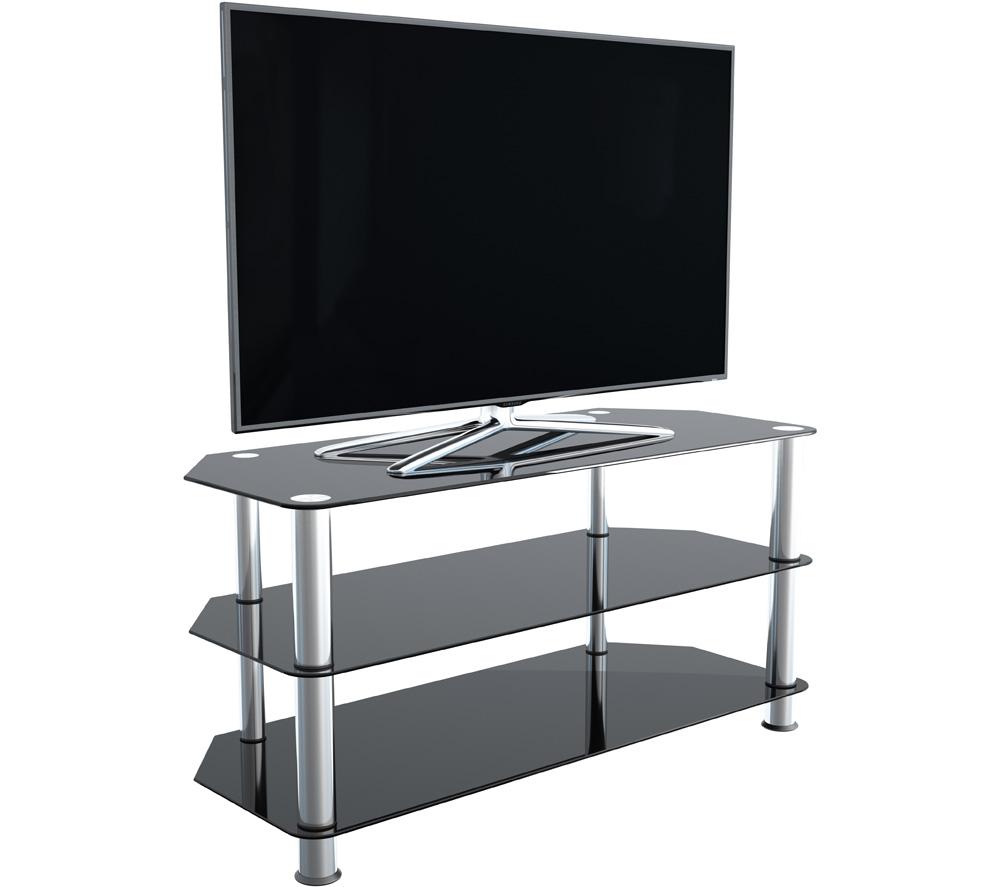 AVF SDC1000 TV Stand for up to 50" TVs - Black & Chrome image number 5 of 6