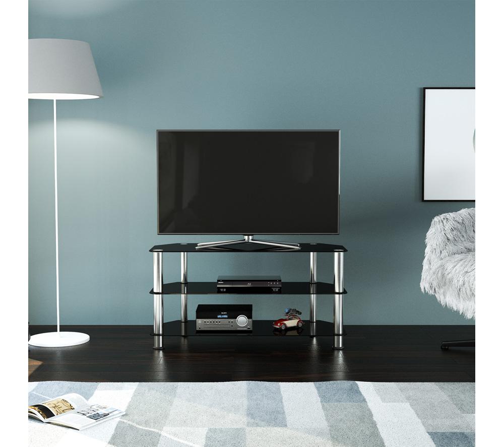 AVF SDC1000 TV Stand for up to 50" TVs - Black & Chrome image number 6 of 6