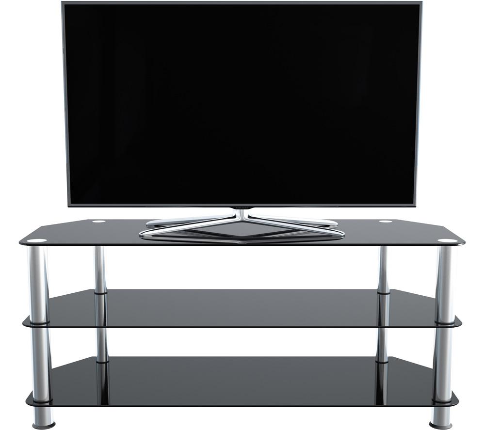 AVF SDC1140 1140 mm TV Stand for up to 55" TVs - Black & Chrome image number 3 of 5