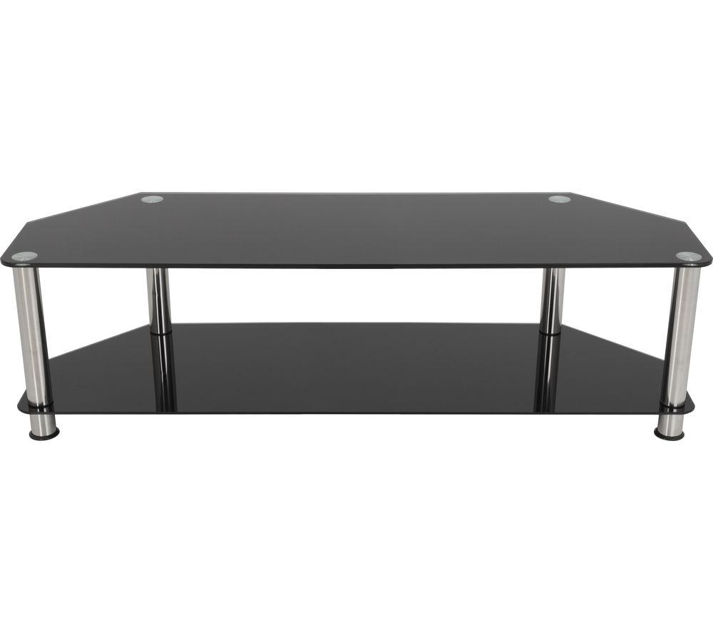 AVF SDC1400 TV Stand for up to 65" TVs - Black & Chrome image number 2 of 6