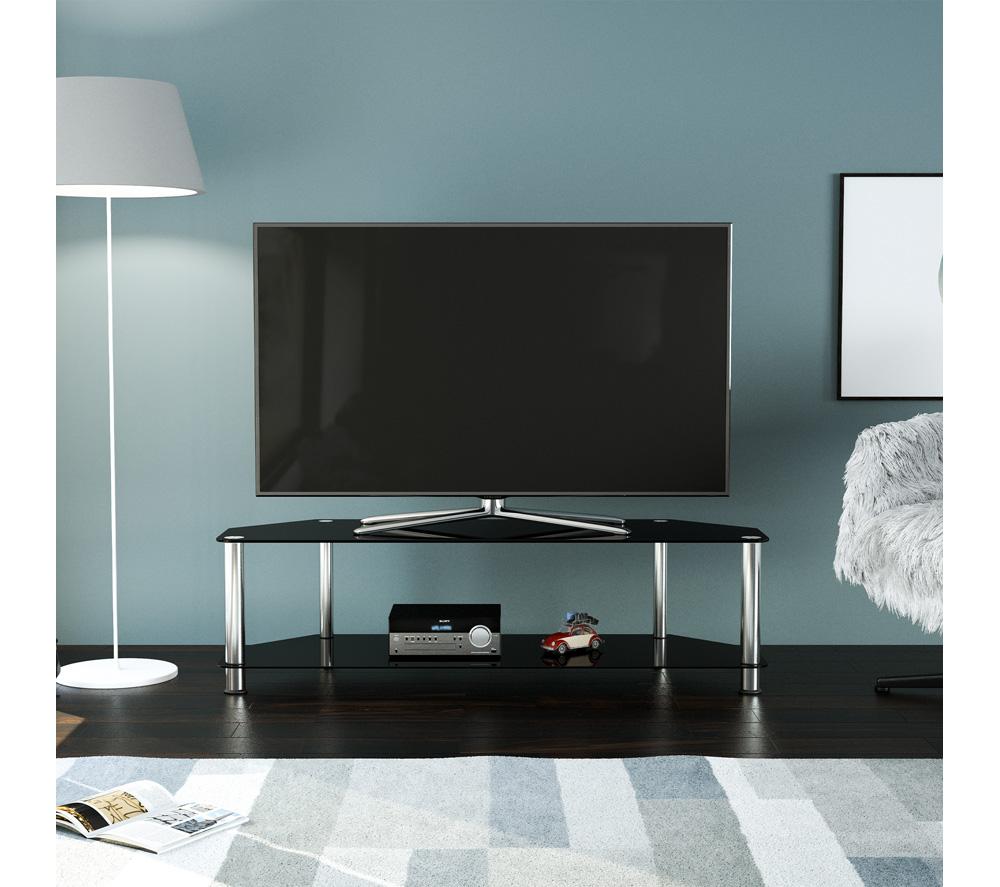 AVF SDC1400 TV Stand for up to 65" TVs - Black & Chrome image number 6 of 6
