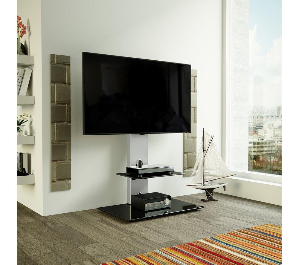 AVF Lesina FSL700LES 700 mm TV Stand with Bracket for up to 65" TVs - Silver & Black image number 4 of 4