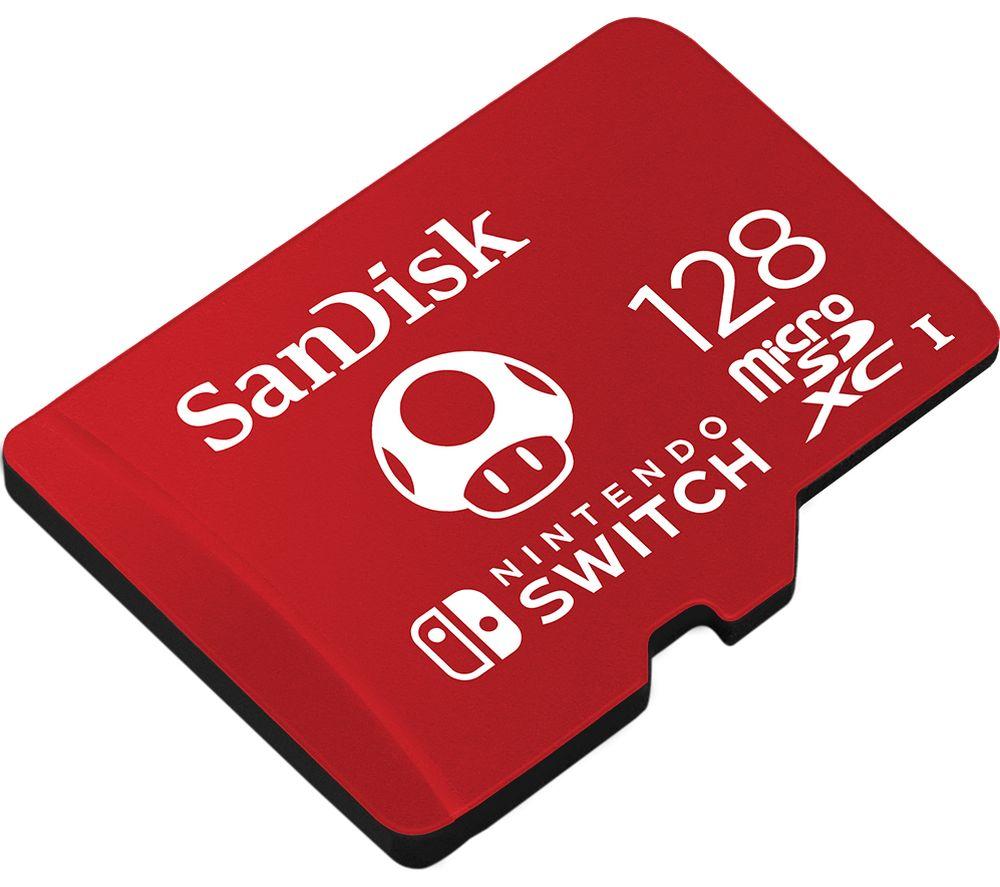 SANDISK Ultra Class 10 microSD Memory Card for Nintendo Switch - 128 GB, Red