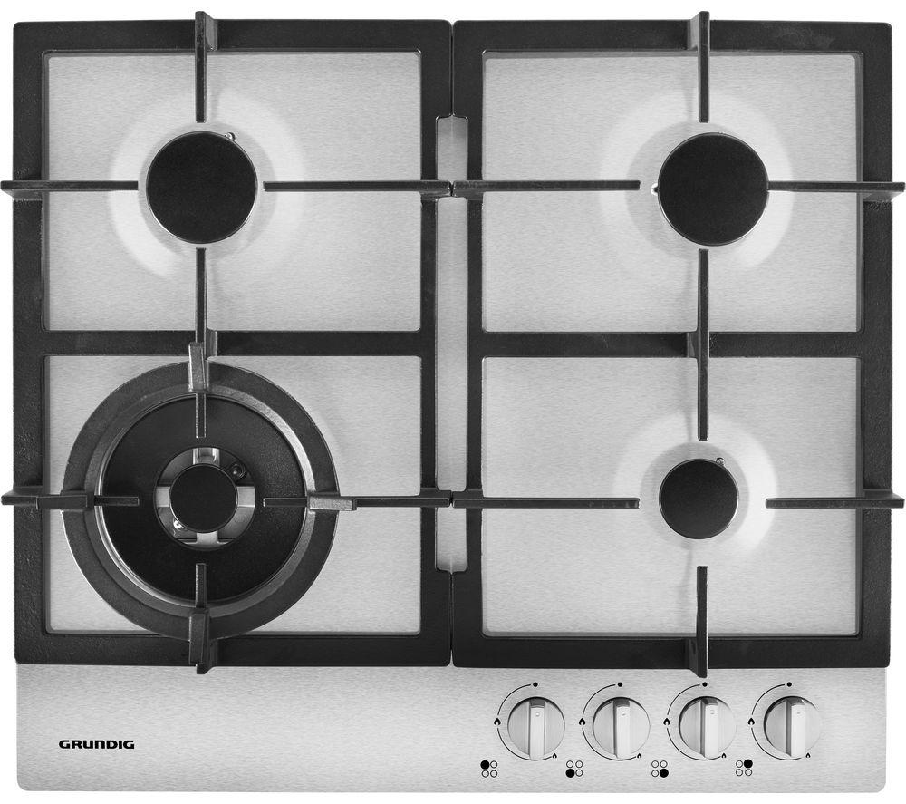 GRUNDIG GIGA6234250X Gas Hob - Stainless Steel, Stainless Steel