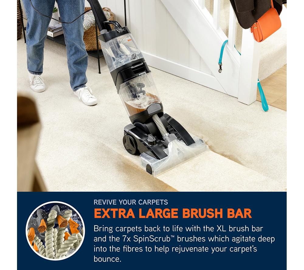 VAX Platinum Power Max ECB1SPV1 Upright Carpet Cleaner - Black image number 3 of 10