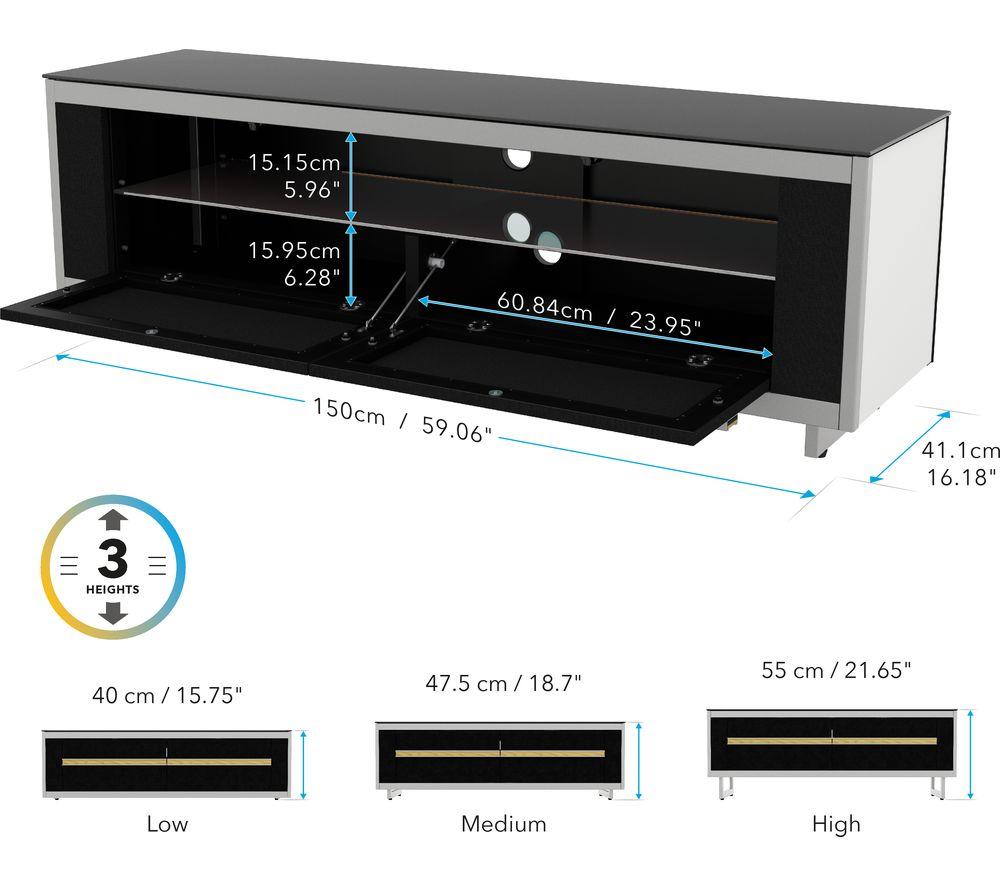 Buy AVF Breathe 1500 mm TV Stand with 4 Colour Settings Currys