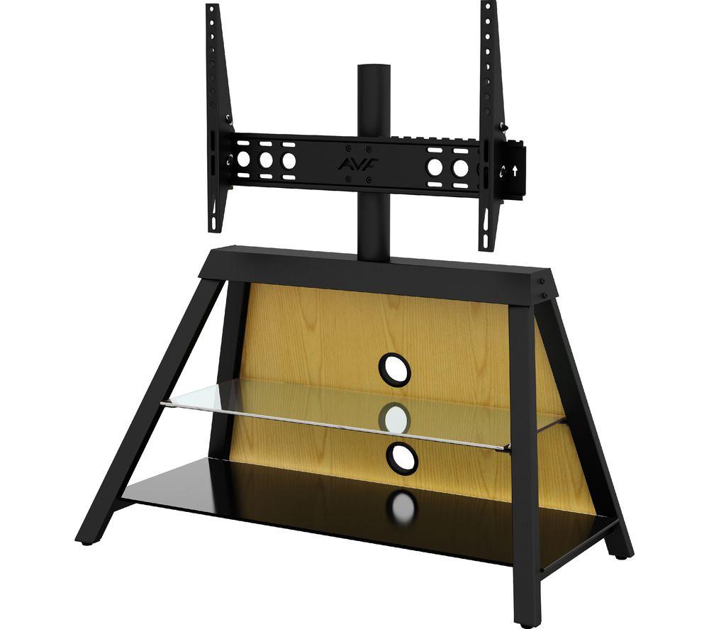 AVF Easel 925 mm TV Stand with Bracket for up to 65" TVs - Oak / Walnut / Black/ White image number 2 of 16