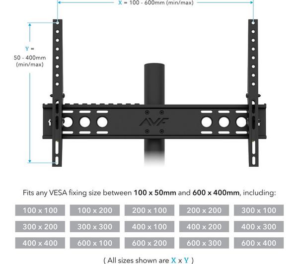 AVF Easel 925 mm TV Stand with Bracket with 4 Colour Settings image number 5