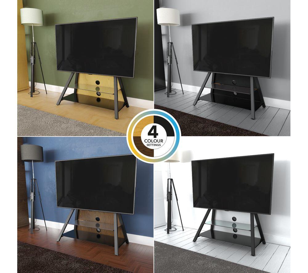 AVF Easel 925 mm TV Stand with Bracket for up to 65" TVs - Oak / Walnut / Black/ White image number 8 of 16