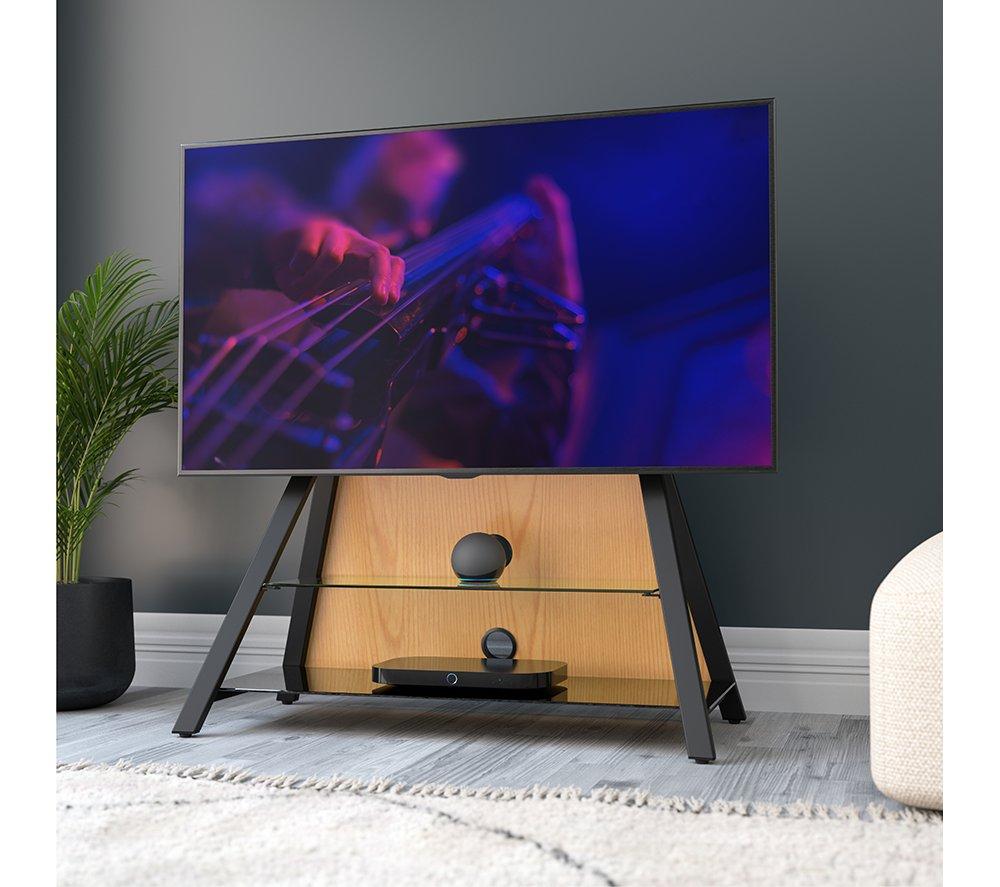 AVF Easel 925 mm TV Stand with Bracket for up to 65" TVs - Oak / Walnut / Black/ White image number 13 of 16