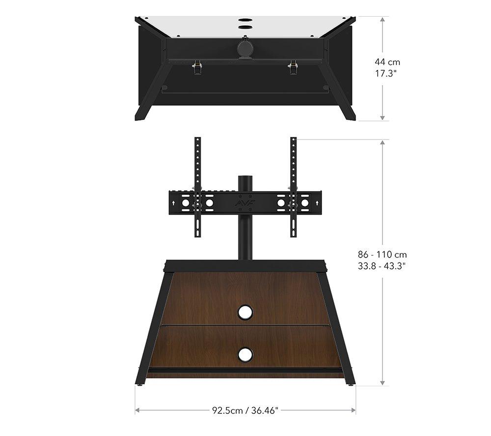AVF Easel 925 mm TV Stand with Bracket for up to 65" TVs - Oak / Walnut / Black/ White image number 16 of 16