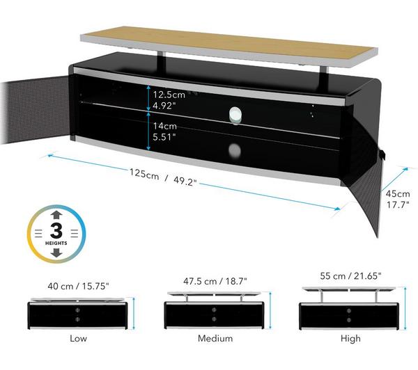 AVF Stage 1250 mm TV Stand with 4 Colour Settings image number 2
