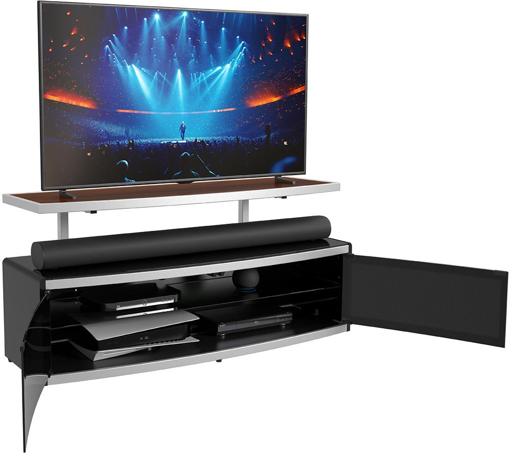 AVF Stage 1250 mm TV Stand for up to 55" TVs - Black / Walnut image number 7 of 10