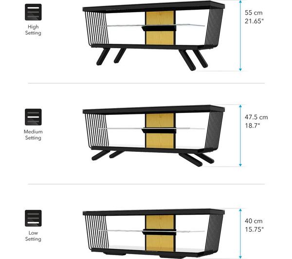 AVF Flow 1250 TV Stand with 4 Colour Settings image number 7