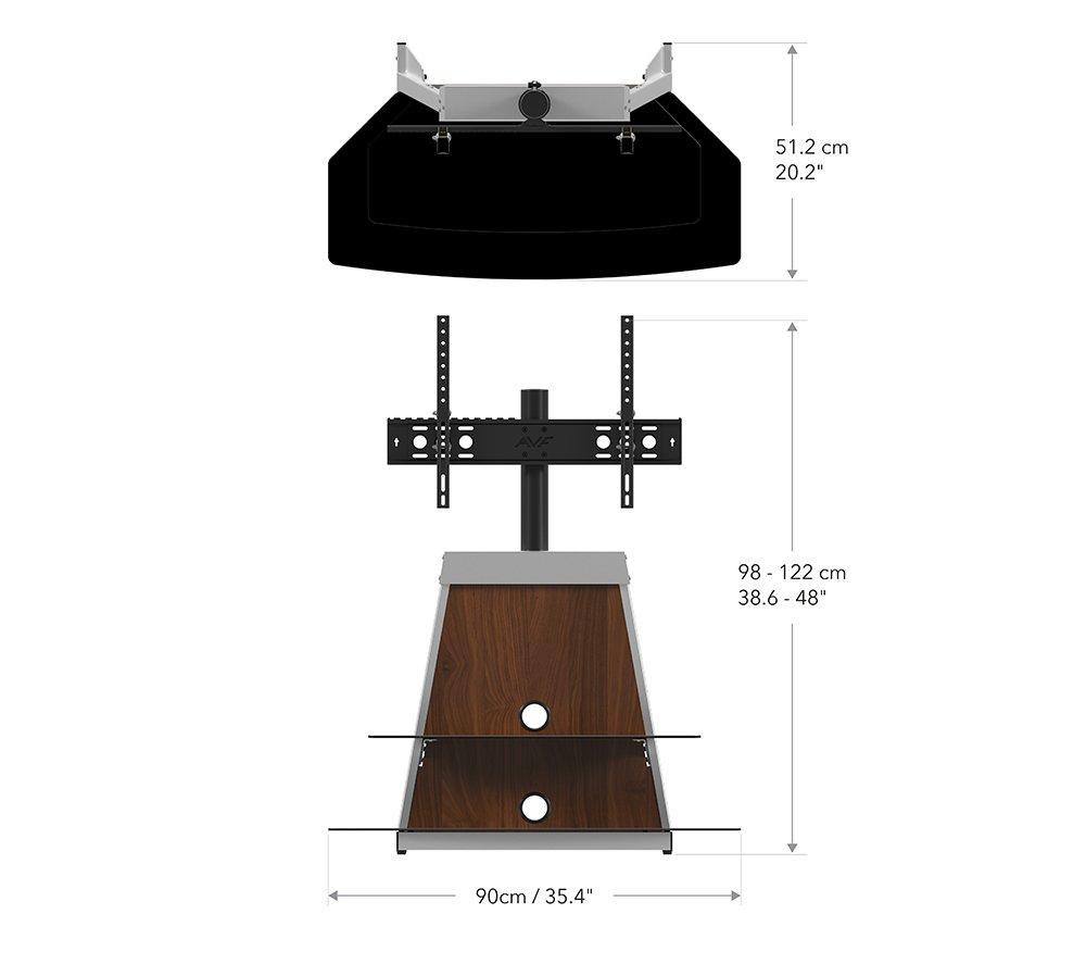 AVF Stack 900 mm TV Stand with Mount for up to 90" TVs - Oak / Walnut / Black / White image number 8 of 9