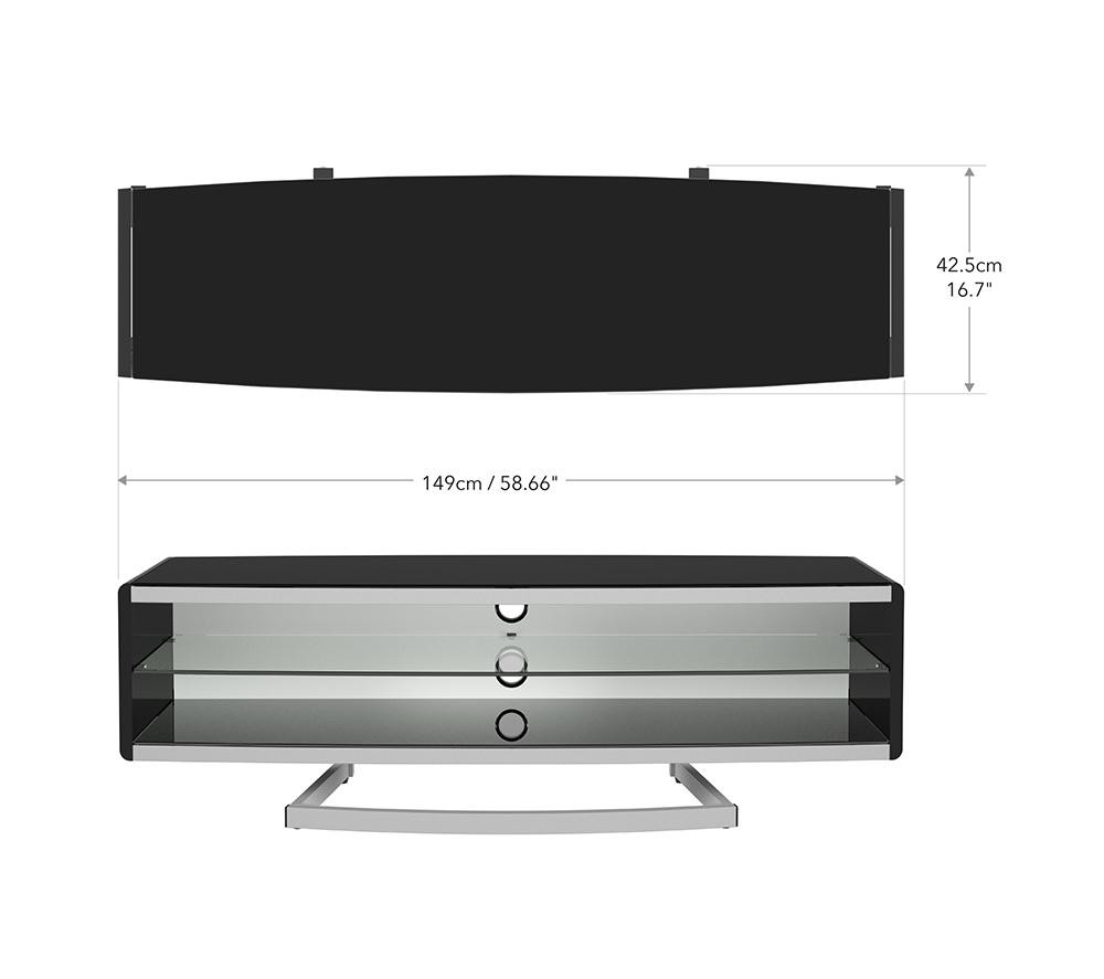 AVF Portal 1500 mm TV Stand for up to 70" TVs - Walnut / White image number 8 of 8