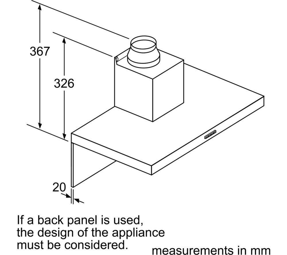NEFF N50 D64BHM1N0B Chimney Cooker Hood - Stainless Steel image number 4 of 8